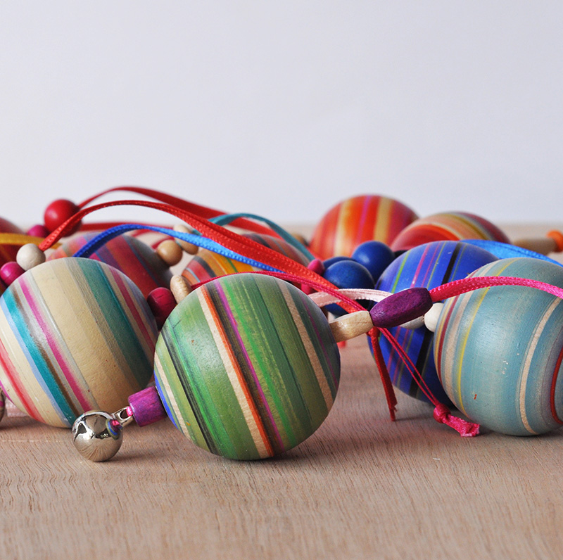 Darning mushrooms, made and hand painted by Sarah Lock