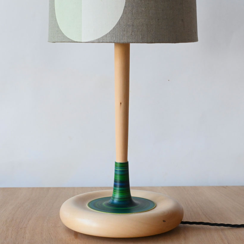 Lamp with Green Stripes 815